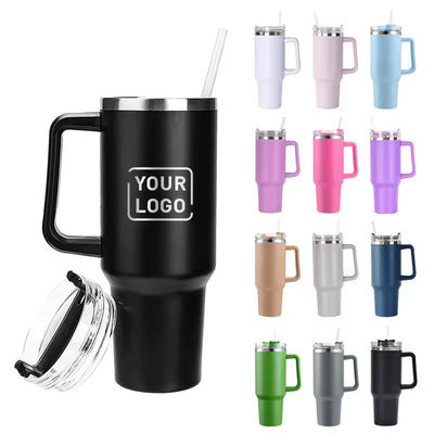 Zakelijk cadeau 40oz Custom Stanley roestvrij staal reis mok Tumbler met handvat in elke kleur