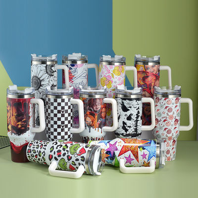 Zakelijk cadeau 40oz Custom Stanley roestvrij staal reis mok Tumbler met handvat in elke kleur