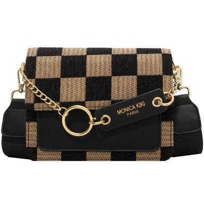 Schouder 2024 Luxe Design Handtas Schakerboard Mini Stof Flap Sling Bag voor vrouwen