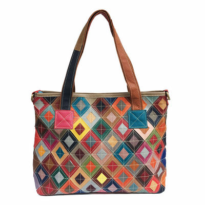 Custom dames handtassen Tote tassen Designer Vintage lederen tas voor boheemse stijl
