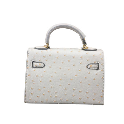 Gepersonaliseerde kleur 22cm Mini struisvogel Kellyyy End Grote schoudertas voor vrouwen Dames Handtas