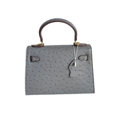 Gepersonaliseerde kleur 22cm Mini struisvogel Kellyyy End Grote schoudertas voor vrouwen Dames Handtas