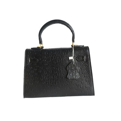 Gepersonaliseerde kleur 22cm Mini struisvogel Kellyyy End Grote schoudertas voor vrouwen Dames Handtas