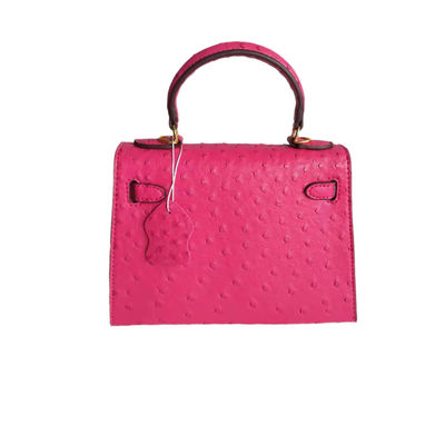 Gepersonaliseerde kleur 22cm Mini struisvogel Kellyyy End Grote schoudertas voor vrouwen Dames Handtas