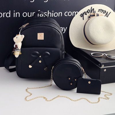 3 stukken set boog ronde rugzak schoudertas crossbody tas voor dames stijlvolle stijl