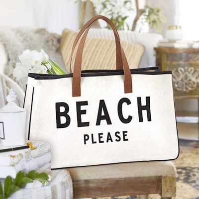 Herbruikbare Canvas Grocery Shopping Tote Bag in biologisch katoen met letterprint