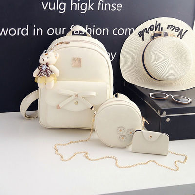 3 stukken set boog ronde rugzak schoudertas crossbody tas voor dames stijlvolle stijl