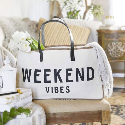 Herbruikbare Canvas Grocery Shopping Tote Bag in biologisch katoen met letterprint