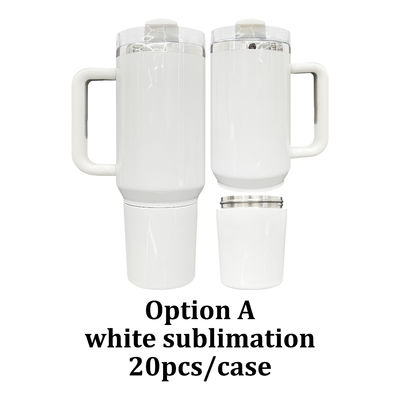 40oz Mixed Gift Travel Tumblers Wit Zwart Macaron Regenboogpoeder Goud geplatteerd voor lasergravering RTS H2.0