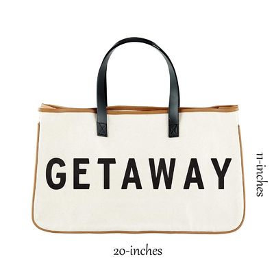 Herbruikbare Canvas Grocery Shopping Tote Bag in biologisch katoen met letterprint