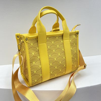 Vrouwen Vintage Kurt Schoudertas Canvas Tote Handtas met breed riem en ZIP sluiting
