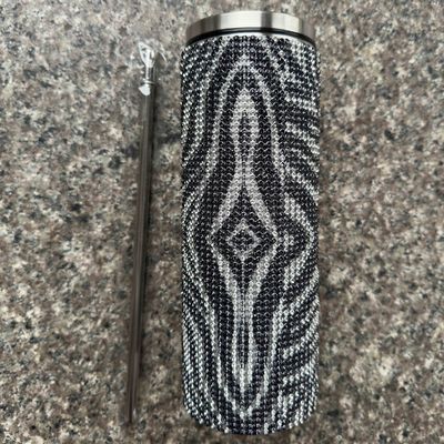 Rhinestone Bling Diamant Glitter Roestvrij staal Thermische tumbler geweldig voor koffie thee water bier bevat deksel en stro