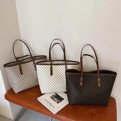 Custom logo geaccepteerd luxe gedrukte handtas vrouwen PU schoudertas vrouwen tote tas LDTC-RTS88