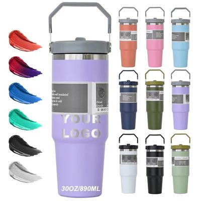 Straw with Cap aanpasbaar unieke koffiebeker 20oz 30oz BPA GRATIS roestvrij staal tumbler kopjes