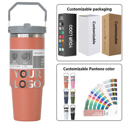 Straw with Cap aanpasbaar unieke koffiebeker 20oz 30oz BPA GRATIS roestvrij staal tumbler kopjes