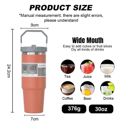 Straw with Cap aanpasbaar unieke koffiebeker 20oz 30oz BPA GRATIS roestvrij staal tumbler kopjes