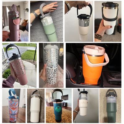 Duurzame geïsoleerde tumbler koffiebeker auto bier reis mok met handvat en deksel 20oz 30oz