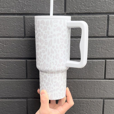 Custom Adventure 40oz roestvrij staal tumbler met dubbele wand isolatie en handvat