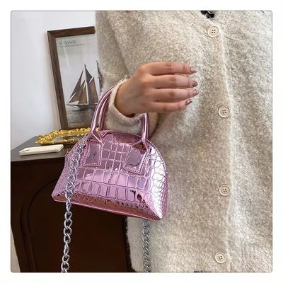 Highlight Sequins Lederen Trending Kleine Tassen Mode Vrouwentas voor speciale gelegenheden