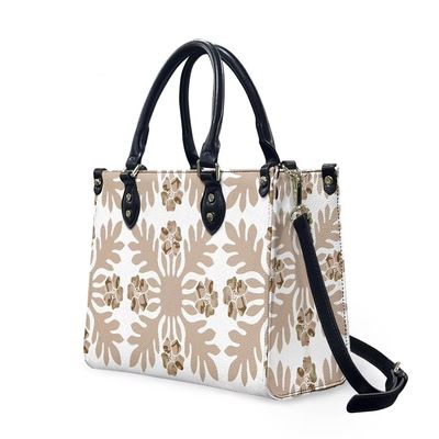 Alle seizoenen Zwart en wit Polynesische luxe dames schoudertas Hoofd materiaal PVC