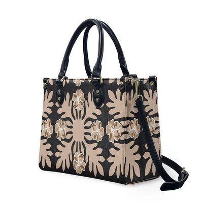 Alle seizoenen Zwart en wit Polynesische luxe dames schoudertas Hoofd materiaal PVC