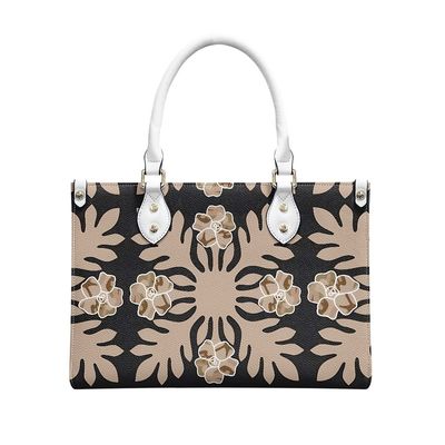 Alle seizoenen Zwart en wit Polynesische luxe dames schoudertas Hoofd materiaal PVC