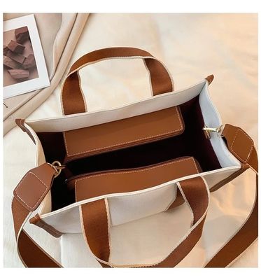 Trend Canvas Bag Dames Mode Schouder Handtas Grote capaciteit Vrouwen Single Schoudertas