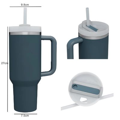 2.0 Beauchy Custom 40oz roestvrij staal vacuüm geïsoleerde reis mok met stro Met cap