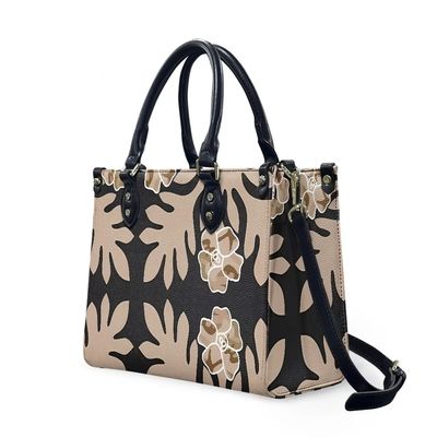 Polynesische Samoaanse bloemen leren handtassen voor vrouwen in standaardgrootte