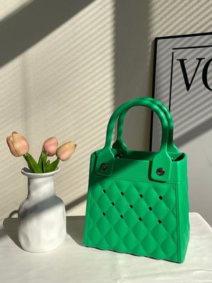 Fashion Style EVA Rubber Silicone Hand Tote voor Vrouwen Summer Lady Beach Bag in Zwart