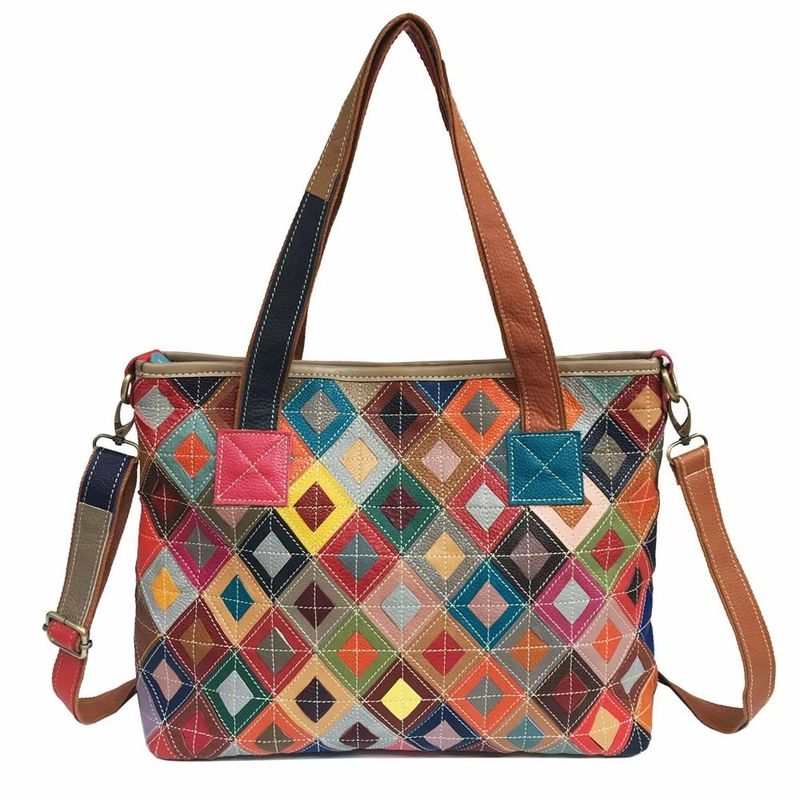 Custom dames handtassen Tote tassen Designer Vintage lederen tas voor boheemse stijl
