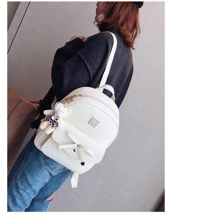 3 stukken set boog ronde rugzak schoudertas crossbody tas voor dames stijlvolle stijl