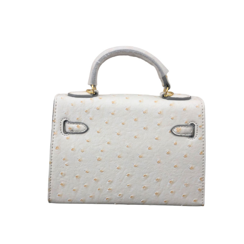 Gepersonaliseerde kleur 22cm Mini struisvogel Kellyyy End Grote schoudertas voor vrouwen Dames Handtas