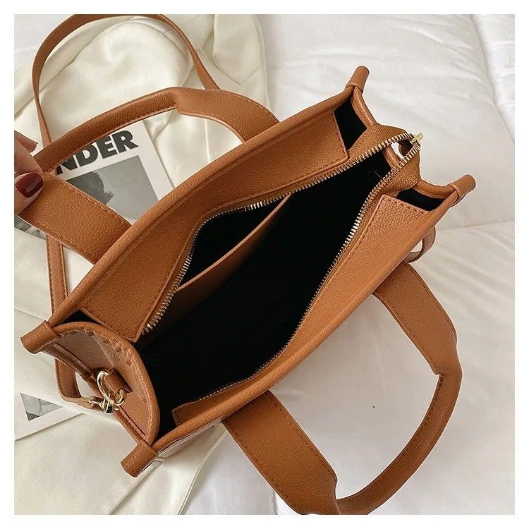 Bruin Absolute Garantie Vrouwelijke Sling Shoulder Bags Solid Color Dames Tote Bag Voor Vrouwen Trendige Stylische Handtas