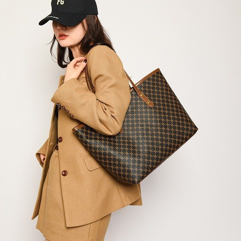 Custom logo geaccepteerd luxe gedrukte handtas vrouwen PU schoudertas vrouwen tote tas LDTC-RTS88
